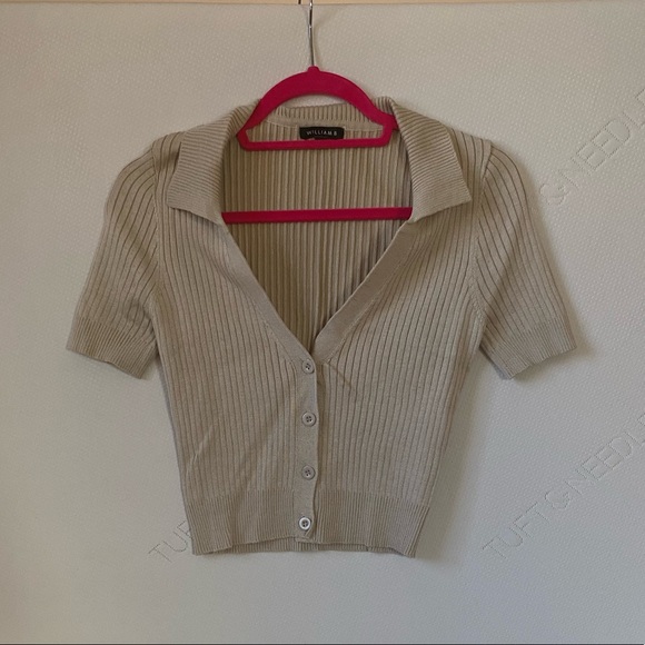 NWOT William B Cropped collared shirt - Picture 1 of 4